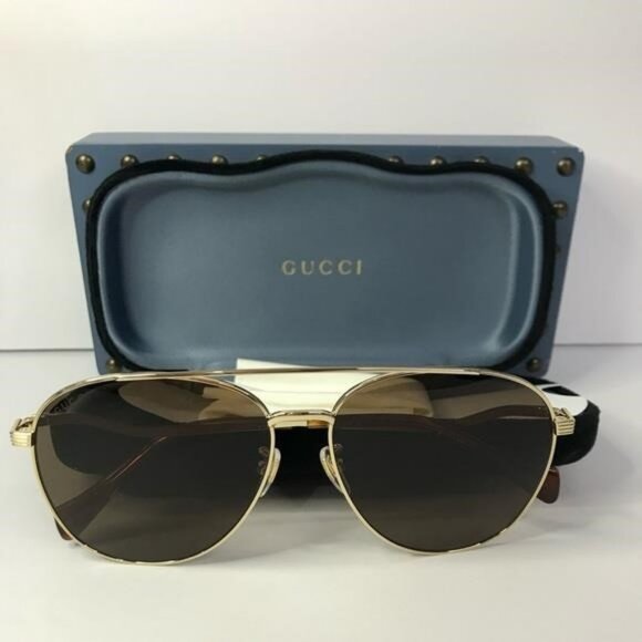 ? - New Authentic Gucci Brown Pilot Ladies Sunglasses GG0969S 002 main image 8